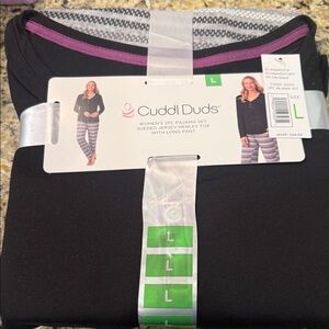 NWT Cuddl Duds Black Pajama Set
